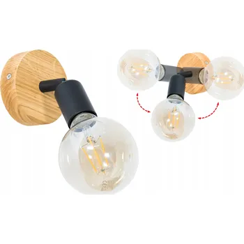 Nástěnné svítidlo LED nástěnné svítidlo Wood hnědé E27 40 W