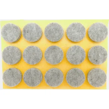 Podložka pod nábytek Samolepicí kulaté filcové podložky pod nábytek 25mm silný plst 5mm šedé