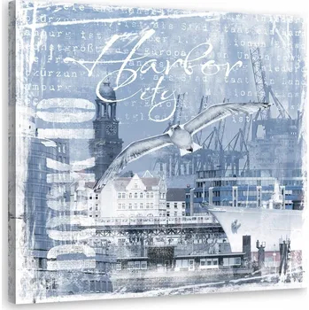 Obraz Obraz Přístav modrá pohlednice Andrea Haase 40x40