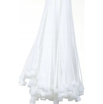 Stahovací páska STAHOVACÍ PÁSKY 4,5x200 bílé stahovací pásky 100 kusů