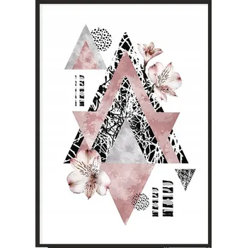 Obraz OBRAZ PLAKÁT V RÁMU 53x73 cm Geometrie P1096