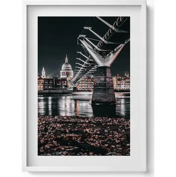 Obraz Dekorativní obraz v rámu do obýváku Katedrála sv. Pavla v Londýně 50x70 cm