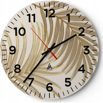 Hodiny Kuchyňské nástěnné hodiny 30x30 Abstrakce Moderní skleněné hodiny Tiché