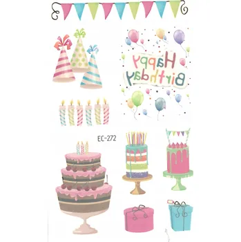 Odstranitelné tetování Smyvatelné tetování pro děti - NAROZENINY EC272