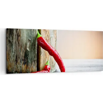 Obraz Obraz na plátně do obýváku ložnice 120x50 paprika foto obrazy na zeď