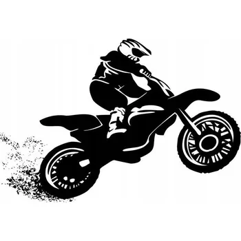 Samolepicí dekorace na vozidlo Samolepka cross supermoto Kross černá
