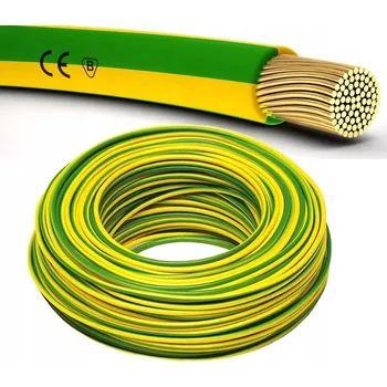 elektrický kabel Instalační kabel Texsim H07V-K zeleno-žlutý, 1 žíla, 16 mm², 100 m