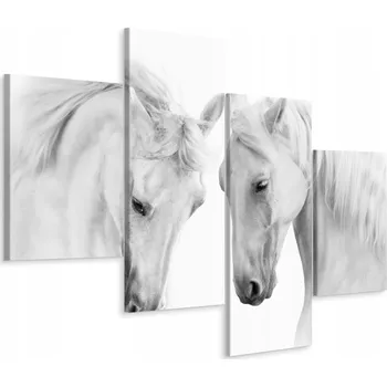 Obraz Čtyřdílný obraz KONĚ Zvířata Dekorace 3D 80x50