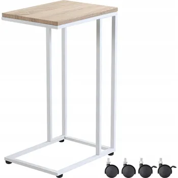 Konferenční stolek Stolek Casaria čtvercový 40 x 30 x 65 cm bílý