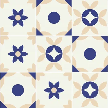 Obraz Samolepka na obklady, dekorativní dlaždice PRIMAVERA - VZOR KVĚTY 10x10 cm