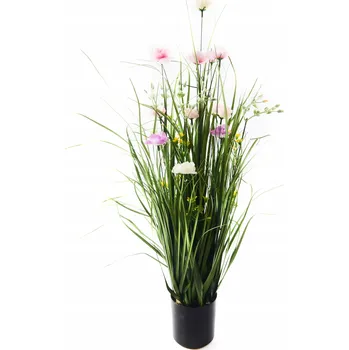 umělá květina UMĚLÁ TRÁVA V KVĚTINÁČI HUSTÁ FEJKA POLNÍ KVĚTY