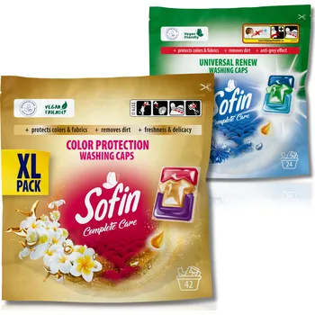 Prací prostředek Sofin Kapsle na Praní Barevného a Bílého Prádla Color + White 66 praní