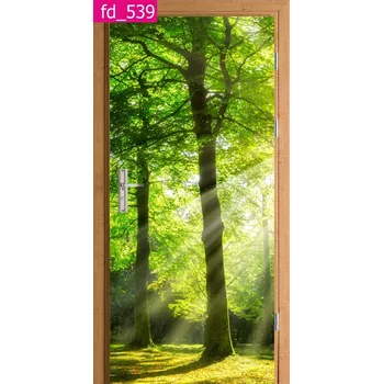 Fototapeta STROMY SLUNCE LES FOTOTAPETA NA DVEŘE FÓLIE