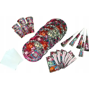 Party dekorace Halloween párty set Monster High – strašidelná párty, 4 díly