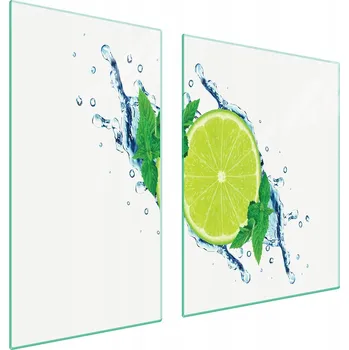 Obraz SKLENĚNÁ OCHRANNÁ DESKA NA SPORÁK 90x52 LIMETKA TVRZENÉ SKLO