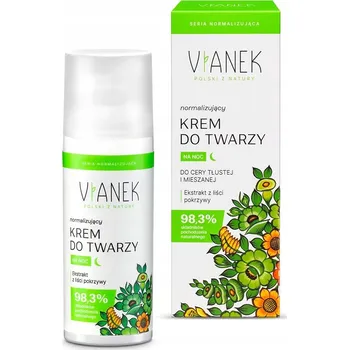 Pleťový krém Zklidňující pleťový krém Vianek Zelený 0 SPF na noc 50 ml