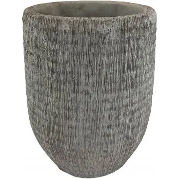 Váza VÁZA KVĚTINÁČ FEZ ŠEDÁ PRŮMĚR 16/VÝŠKA 22