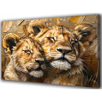 Obraz Obraz na plátně Tygrice s mládětem 30x20 cm