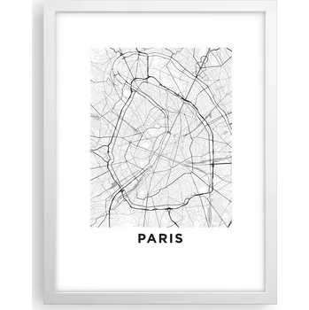 Obraz Obraz plakát v bílém rámu do obýváku 30x40 foto plakáty na zeď s motivem města