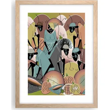 Obraz Obraz plakát v rámu světlý dub do obýváku 30x40 abstrakce plakáty na zeď