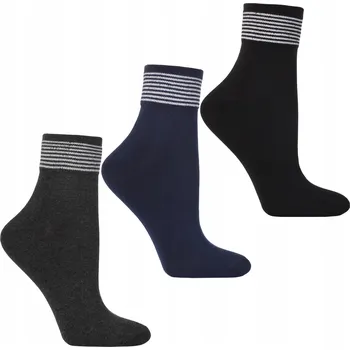 Dámské ponožky Dámské Ponožky MORAJ ke Nad Kotník, Ponožky 3/4 proužky, 3 páry, velikost 38-41
