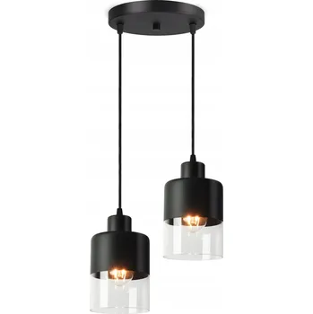 Závěsné Stropní Svítidlo Lustr Dual Glass 568-EZ2 LED E27 Black Edition