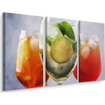 Obraz Třídílný obraz APEROL Koktejl Ovoce 3D 60x40