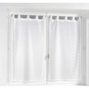 ZÁCLONY NA POUTKA SADA ZÁCLON 2 ks 60x120 BÍLÉ ZÁCLONY HLADKÉ