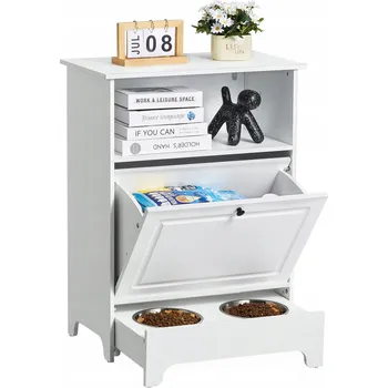 Miska pro psa Sada dvou misek Vevor, bílá, 2 l