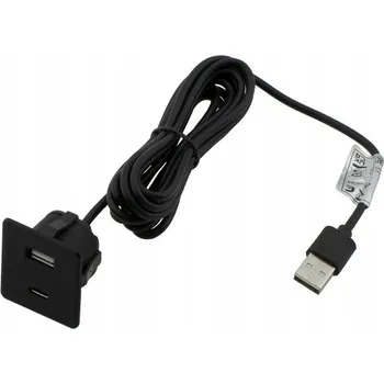 Elektrická zásuvka USB zásuvka do desky stolu Furnika černá