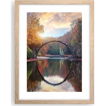 Obraz Obraz plakát v rámu světlý dub do obýváku 30x40 krajina plakáty na zeď