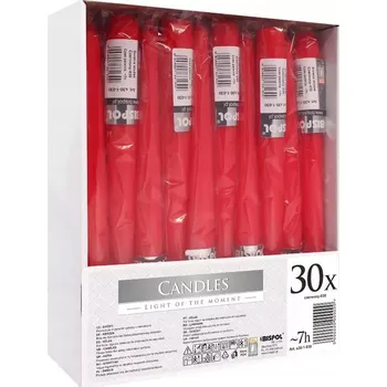 Svíčka Tradiční parafinová svíčka bez vůně Aura 30 ks