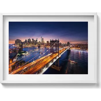 Obraz Obraz nástěnná dekorace New York – západ slunce nad Manhattanem 70x50 cm