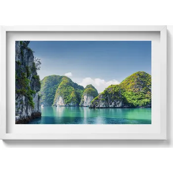 Obraz Dekorativní nástěnný obraz do obýváku kuchyně Tyrkysové moře a útesy 60x40 cm