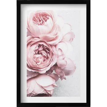 Obraz Stylový obraz v černém rámu Jemná romantická kytice květin 40x60 cm