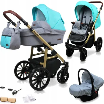 Kočárek Dětský kočárek 3v1 BabyLux Aspero: sporťák, hluboká korba a autosedačka