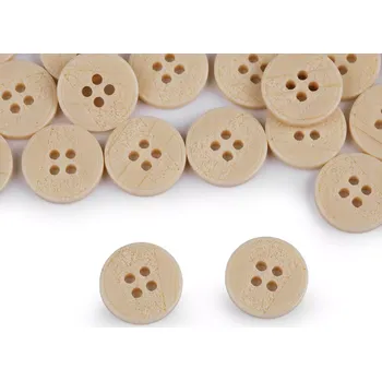 Knoflík Knoflík laser krémový 18mm (Knoflík plastový krémový 18mm)