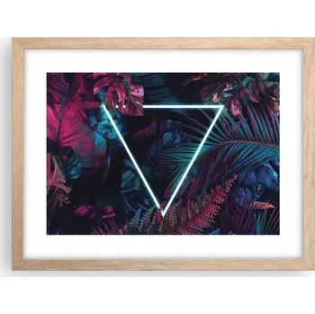 Obraz Obraz plakát v rámu světlý dub do obýváku 40x30 abstrakce foto na zeď