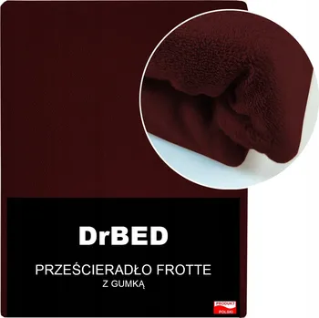 Prostěradlo Prostěradlo s GUMOU Froté 220x200 Odolná Barva Bordó Měkké Polské