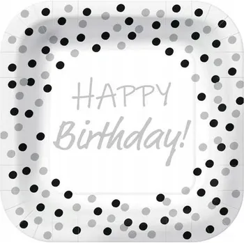 Talíř PAPÍROVÉ TALÍŘE CONFETTI 23 CM 10 KS