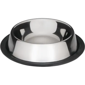 Miska pro psa Jedna kovová miska Agro Zoo stříbrná 1,8 l