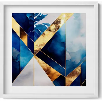 Obraz Obraz v bílém rámu dekorace na zeď Geometrická kompozice 50x50 cm