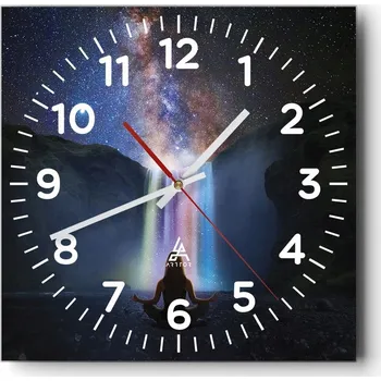 Hodiny Nástěnné hodiny do obýváku 40x40 Abstrakce Tiché hodiny Skleněné hodiny Bez hlučnosti