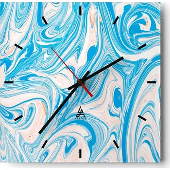 Hodiny Velké nástěnné hodiny 40x40 Abstrakce Skleněné tiché hodiny