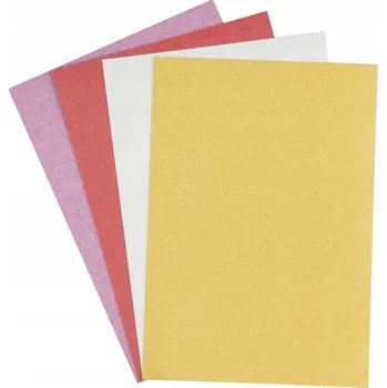 kreativní sada Kreativní sada - barevný třpytivý papír, 4 archy