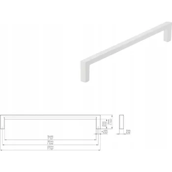 Nábytková úchytka SIRO 2108-200PB1 bílá