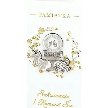 Přání ke 1. svatému přijímání s dřevěným prvkem - Přání