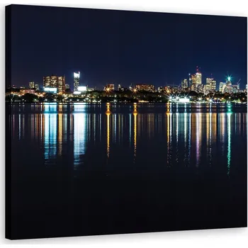 Obraz OBRAZ NA PLÁTNĚ Město v noci 50x50