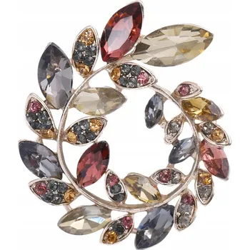 Brož PINETS brož Věnec Listy Zirkony Květina Dárek