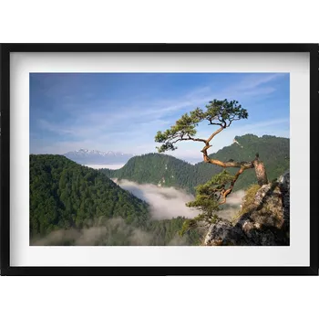 Obraz Dekorativní nástěnný obraz v černém rámu Sokolica Wierch v Pieninách 70x50 cm